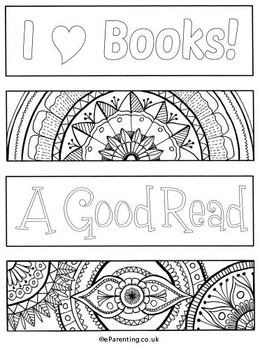 Free printable bookmarks black and white