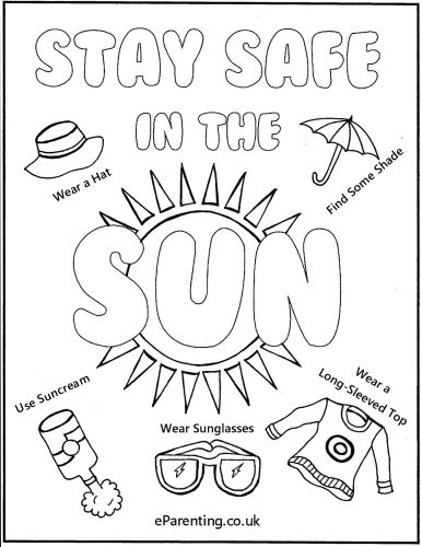 activity village coloring pages summer safety - photo #31