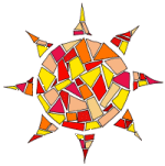 Sun Mosaic coloring picture to print off and make your own.