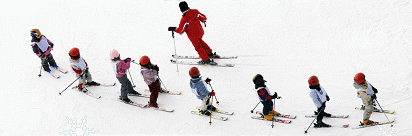 skiing with young children
