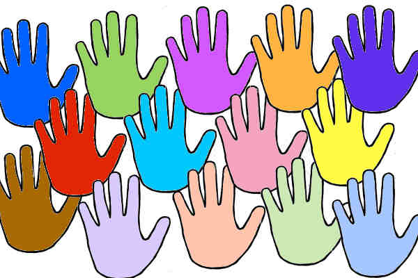 Hand Outline Template Colouring Pictures