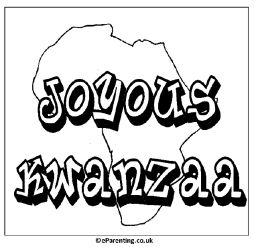 Joyous Kwanzaa Colouring Picture