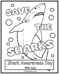 Shark Colouring Picture