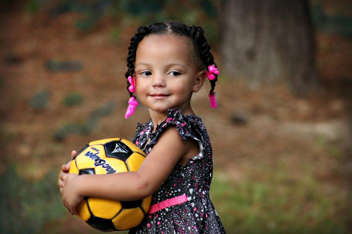 Slow football is a good game to play in the garden.