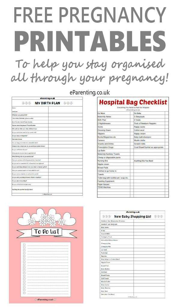 Free Pregnancy Printables