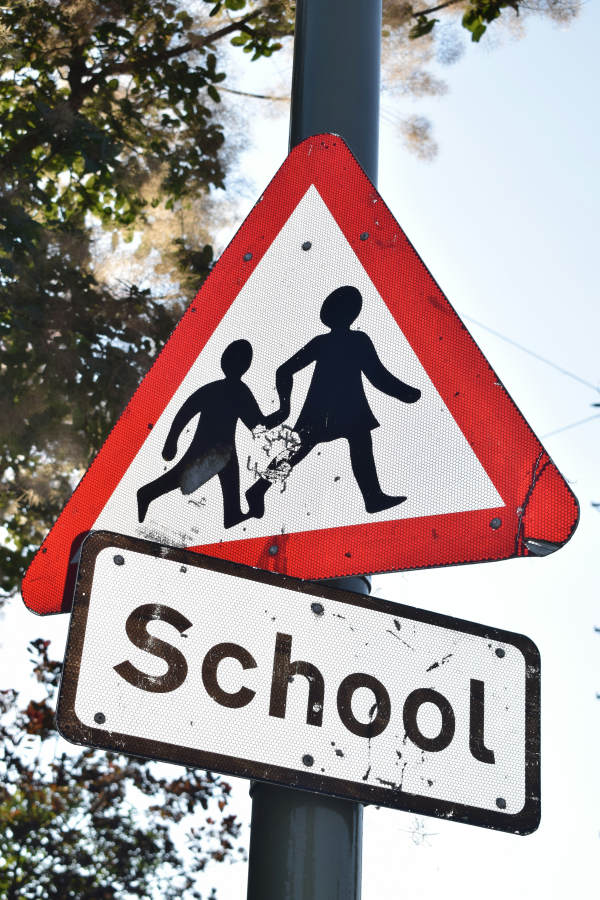 A UK School Road Sign