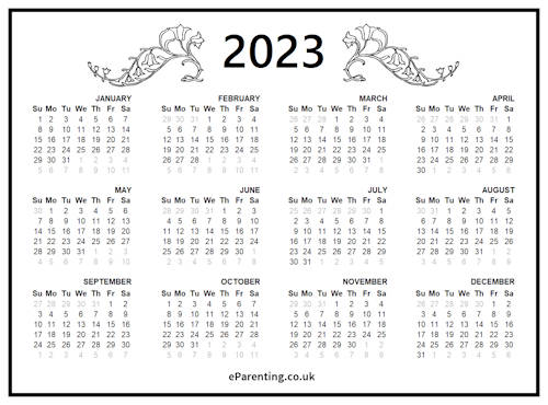 2023 Printable Calendar