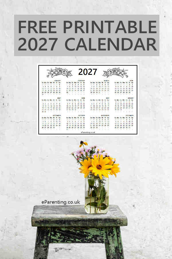 2027 Free Printable Calendar