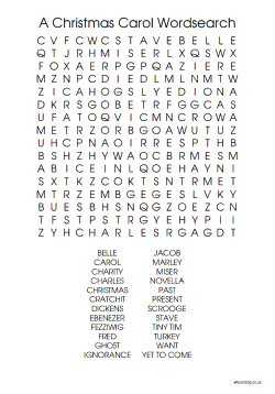 A Christmas Carol Word Search