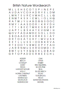 British Nature Word Search