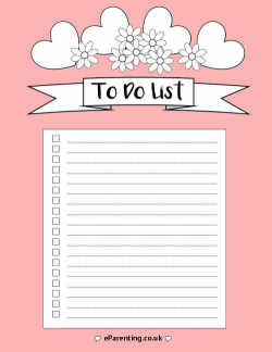 Pretty Pink Printable To Do List