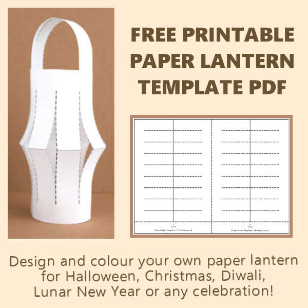Paper Lantern Printable Template PDF