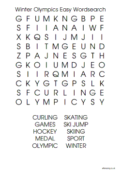 Easy Winter Olympic Wordsearch