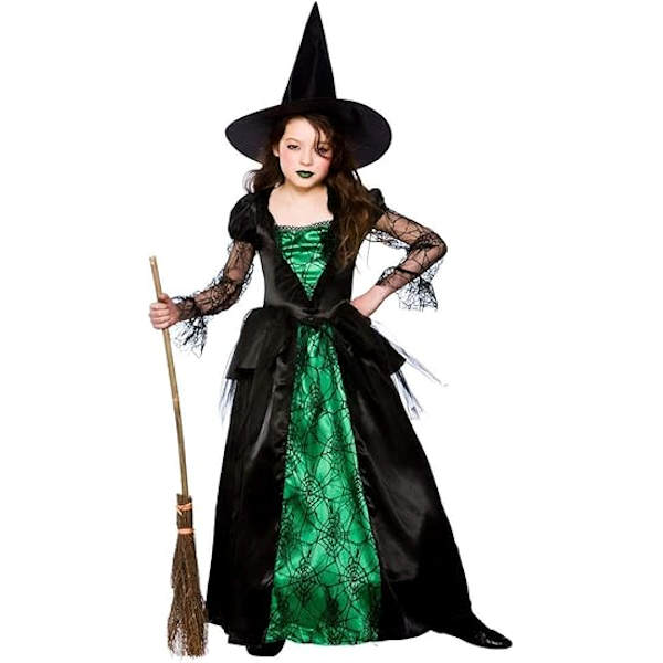 Wicked Girls Deluxe Emerald Witch Costumes
