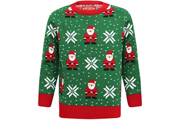 Santa Fairisle Design Knitted Christmas Jumper